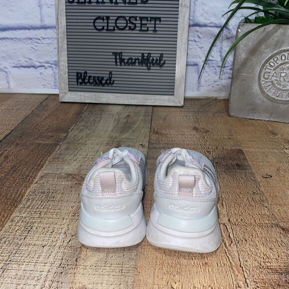 ADIDAS Racer TR21I Cloud White/Almost Pink/Blue Tint GY6739 Toddler shoe 7K - Picture 3 of 10